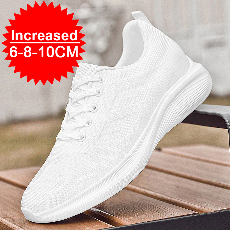 Men Shoes Size Chart - Flying Weaving Breathable Increase 8/10cm Invisible