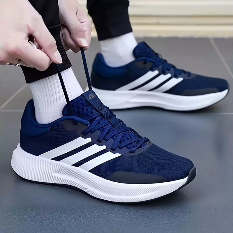 Adidas Navy Blue Three Stripes - Men Shoes Jd 评论和价格