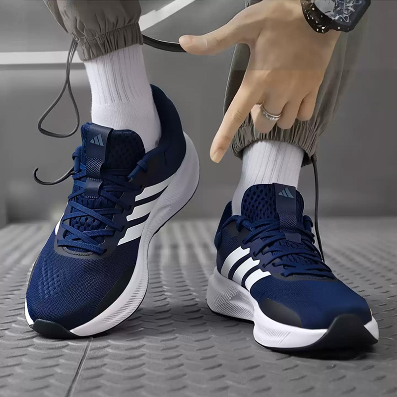 Adidas Navy Blue Three Stripes - Men Shoes Jd 评论和价格