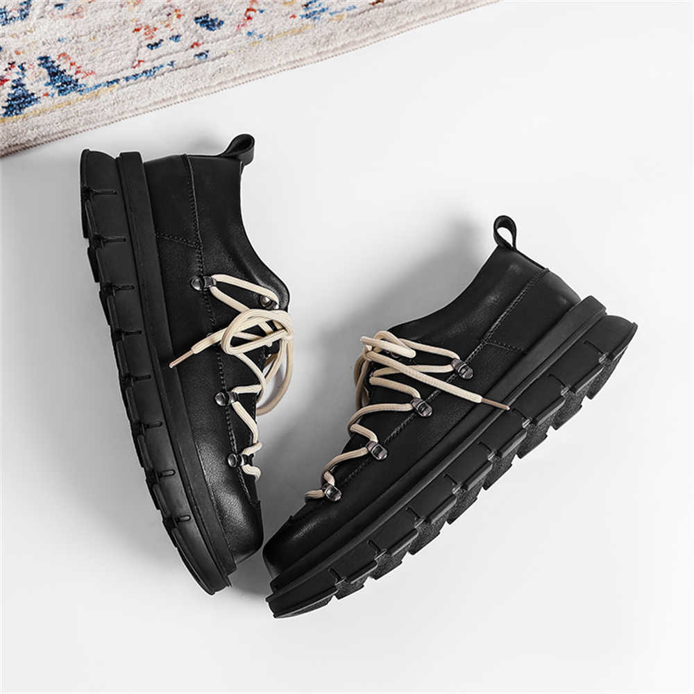 Laced Thick Heeled Sports Boot - Men Shoes Name 评论和价格