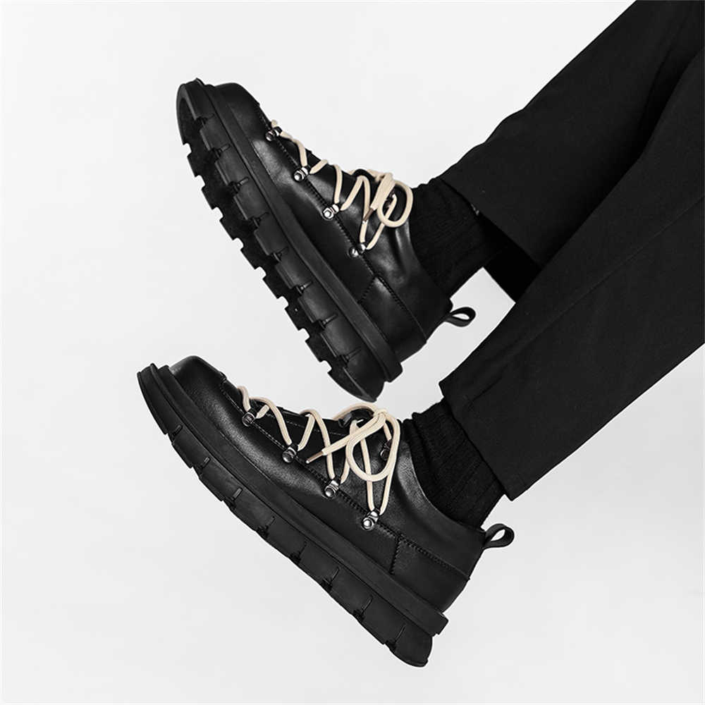 Laced Thick Heeled Sports Boot - Men Shoes Name 评论和价格